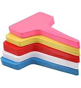 KINGLAKE Plant Labels,100 Pcs Multicolor Waterproof Plastic Plant Tags T-Type Nursery Garden Labe...