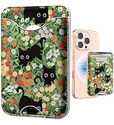 Shorogyt Phone Wallets Compatible with Magsafe Wallet Magnetic Card Holder - Three Cats Pattern f...