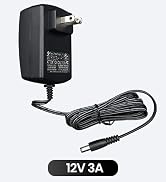 UL Listed 12V 3A 3000mA 6ft Power Supply Adapter, 36W 2.5A 2A 1.5A 1A 0.8A 0.5A AC/DC Switching A...