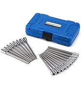 MIXPOWER 3/8 Inch Drive Long Hex Bit Socket Set,1/8 Inch to 3/8 Inch, 3mm to 10mm, SAE & Metric, ...
