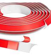 196" Flexible Quarter Round Molding Trim, Peel and Stick Silicone Caulk Strip -Double Self-Adhesi...