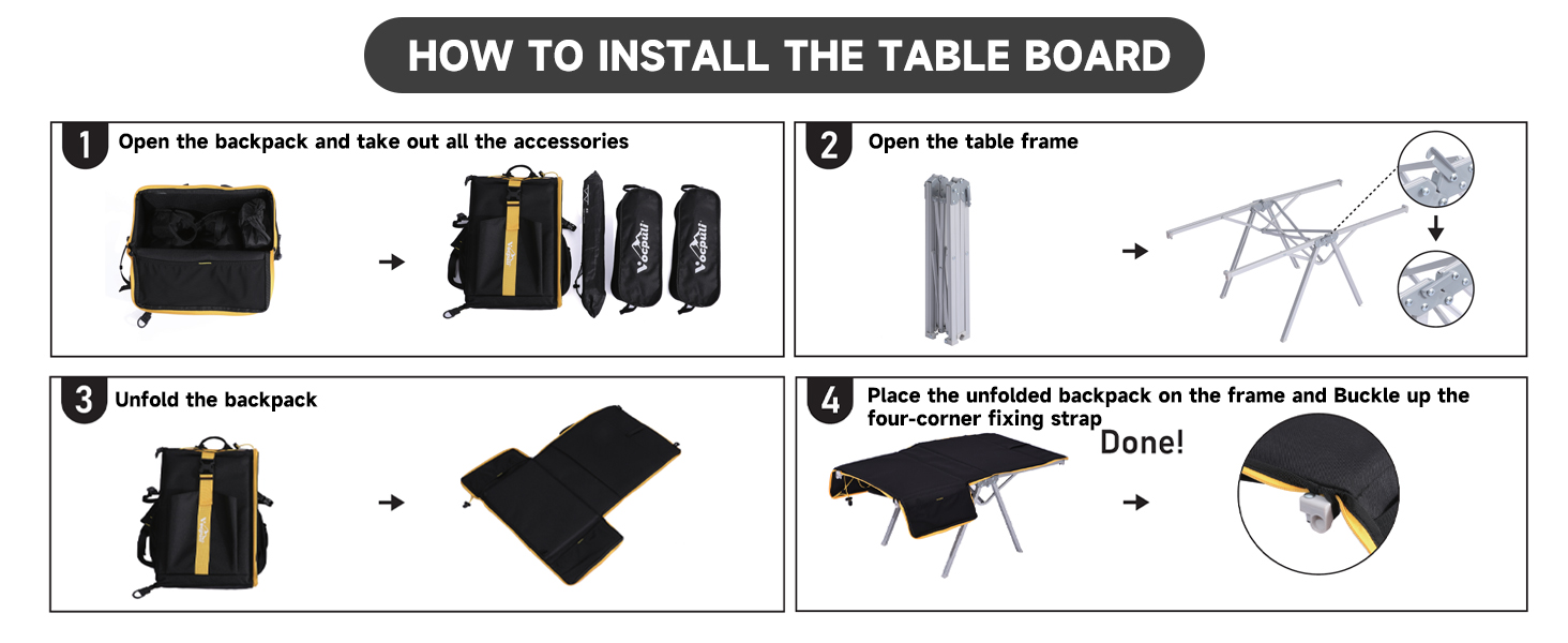 Tabletop installation