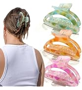 GQLV Big Flower Hair Claw Clips-3PCS Strong Hold Cute Hair Clips for Women/Girls,Nonslip Claw Cli...