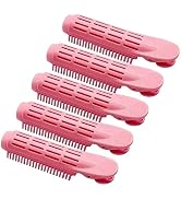 5Pcs Pink Volumizing Hair Root Clip Natural Fluffy Hair Root Clip, Volume Hair Curler Clip Diy Cu...