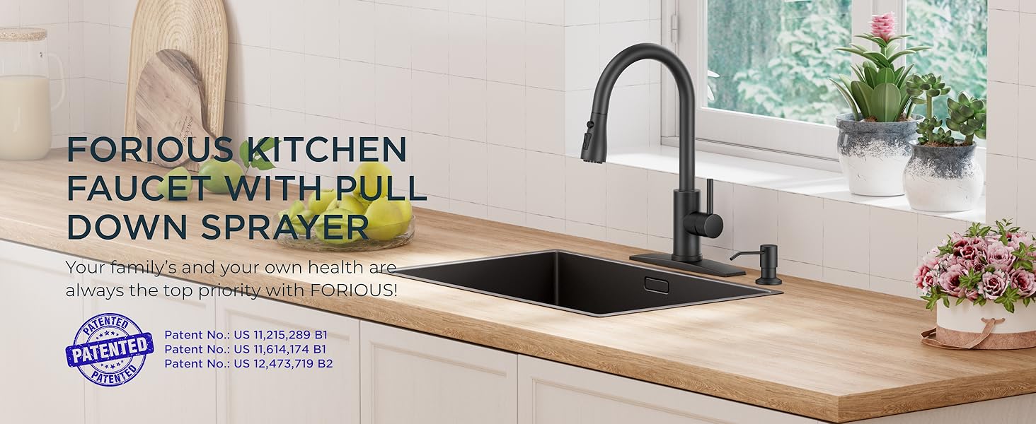 kitchen faucet with soap dispenser