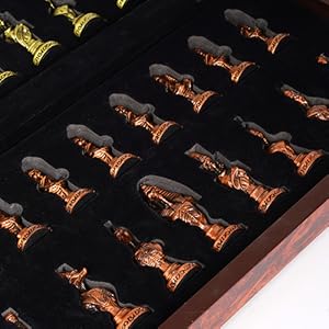 Large Egyptian Metal Chess Set for Adults