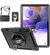 Case for Samsung Galaxy Tab S7 FE 2021/S8 Plus 2022 : Military Grade TPU Shockproof Heavy Duty Pr...