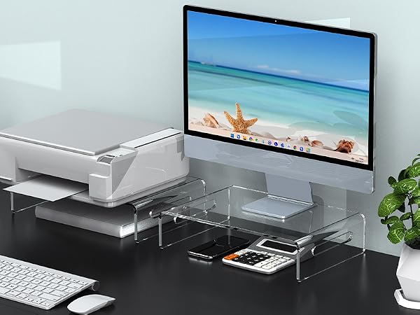 acrylic monitor stand