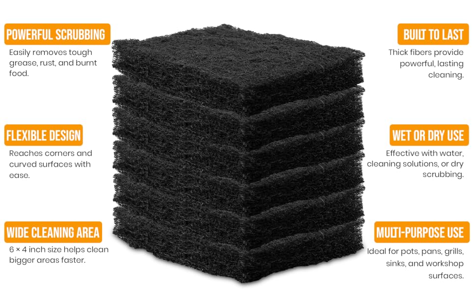 B0DGH1R75Y black scouring pads