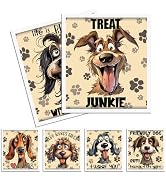 VISSTREE Funny Dog Swedish Dishcloths for Kitchen, 6 Pack Absorbent Swedish Dish Cloths, Reusable...