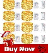 8 Pack Fairy Lights Battery Operated with Remote, Each 39Ft 120LED Battery Powered String Lights ...