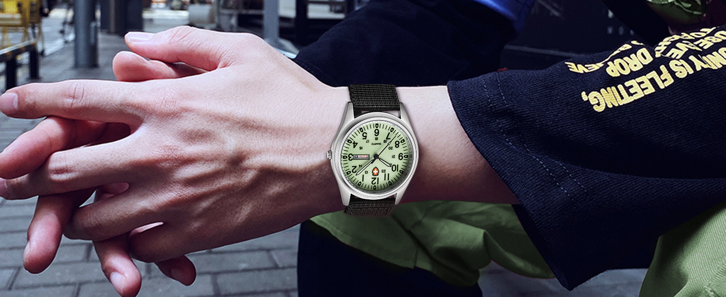 Black Luminous Watch for Men