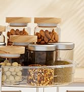 INCOSTAR 2 Tier Lazy Susan Turntable Organizer, 1 Tier Rotating Spice Rack Organization for Kitch...