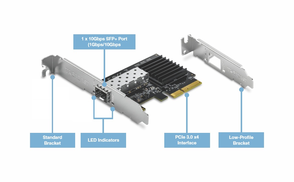 TRENDnet 10 Gigabit PCIe SFP+ Network Adapter