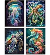 Muzagroo Art 5D Diamond Painting Kits for Adults, DIY Diamond Art Kits for Beginners, Turtle Diam...