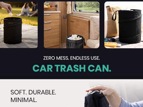 Car trash can. Zero mess. Endless Use. mobile