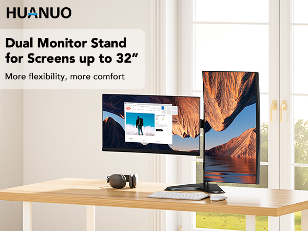 free-standing dual monitor stand