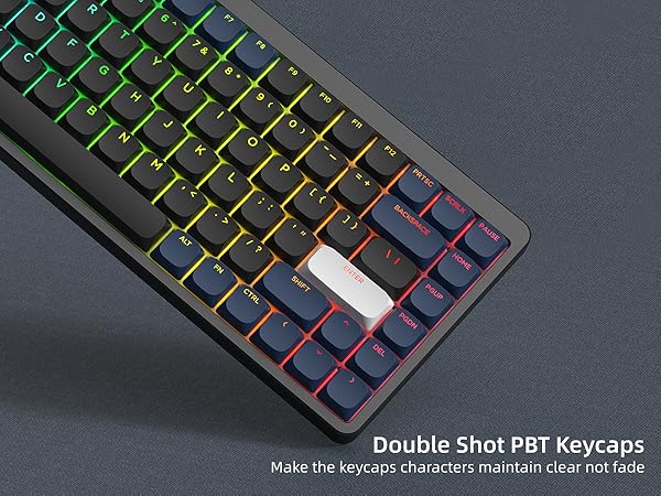 Low Profile Keycaps - Shine Through Keycaps 60 65 75 100 Percent, Keyboard Key caps PBT
