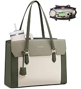 LOVEVOOK Laptop Bag for Women, 15.6 Inch Work Tote Computer Bag With Large Cup Holder