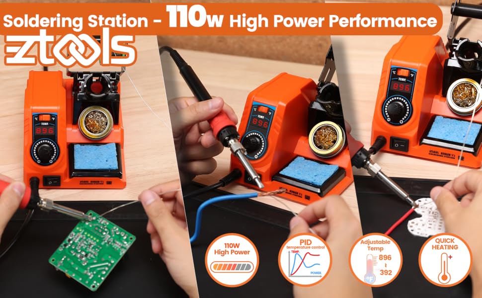 Using EZTOOLS 110W soldering station soldering have good preformance
