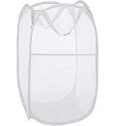 BATTOO Deluxe Strong Mesh Pop up Laundry Hamper Basket with Side Pocket for Laundry Room, Bathroo...