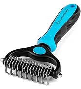 Freshly Bailey Dematting and Deshedding Comb for Dogs and Cats Grooming Tool - Mat Remover - Safe...