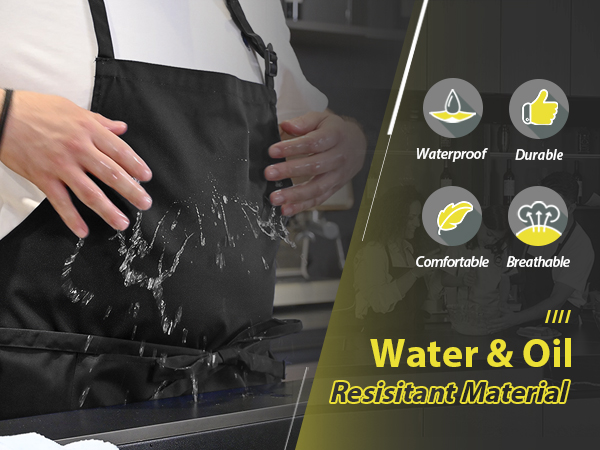 cooking apron water and oil resistant material