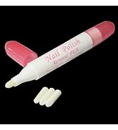 1Pc Pink Nail Erase Pen-Women Nail Art Polish Corrector Pen,Removable Head Nail Polish Cleaning M...