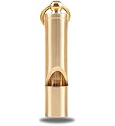 Loudest Brass Whistle Best Premium Emergency Whistle 125db+ One Piece Outdoor Survival Whistle On...