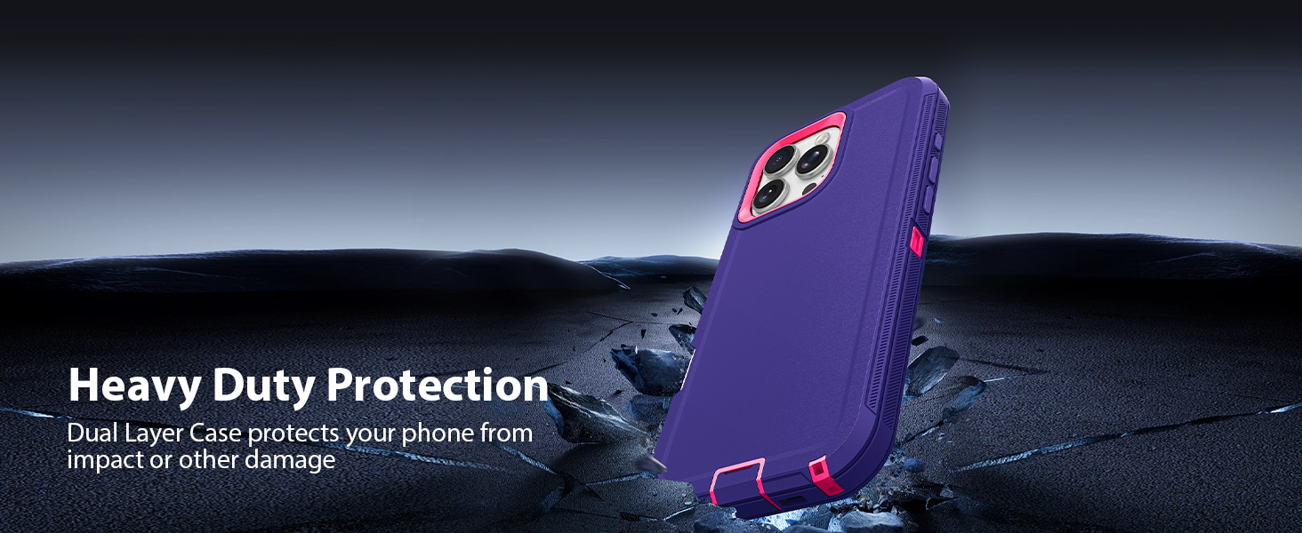 Jelanry iphone 16 pro max phone Case Heavy Duty Rugged Dual-Layer Protection Shockproof Dropproof