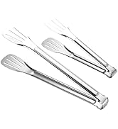 2 Pack Kitchen Tongs Stainless Steel Locking Cooking Barbecue Grilling Food Tongs Kitchen Clamps ...
