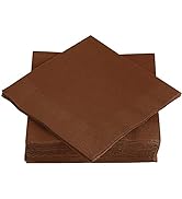 Cocktail Napkins Disposable, Brown Beverage Napkins Soft and Absorbent Paper Napkins for Dinner, ...