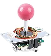 Sanwa JLF-TP-8YT Original Joystick Pink- for Arcade Game 4 & 8 Way Adjustable, Compatible with Ca...