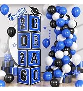 2026 Graduation Decorations, 4Pcs Graduation Boxes, So Proud of You and Class of 2026 Grad Balloo...