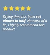 drying time cut in half