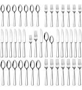Stapava 30 Piece Silverware Set, Food-Grade Stainless Steel Flatware Sets for 6 Mirror Polished C...