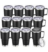 Cool Yoleb 30 oz Tumbler with Handle and Lid, Stainless Steel Tumblers Bulk Double Wall Vacuum In...