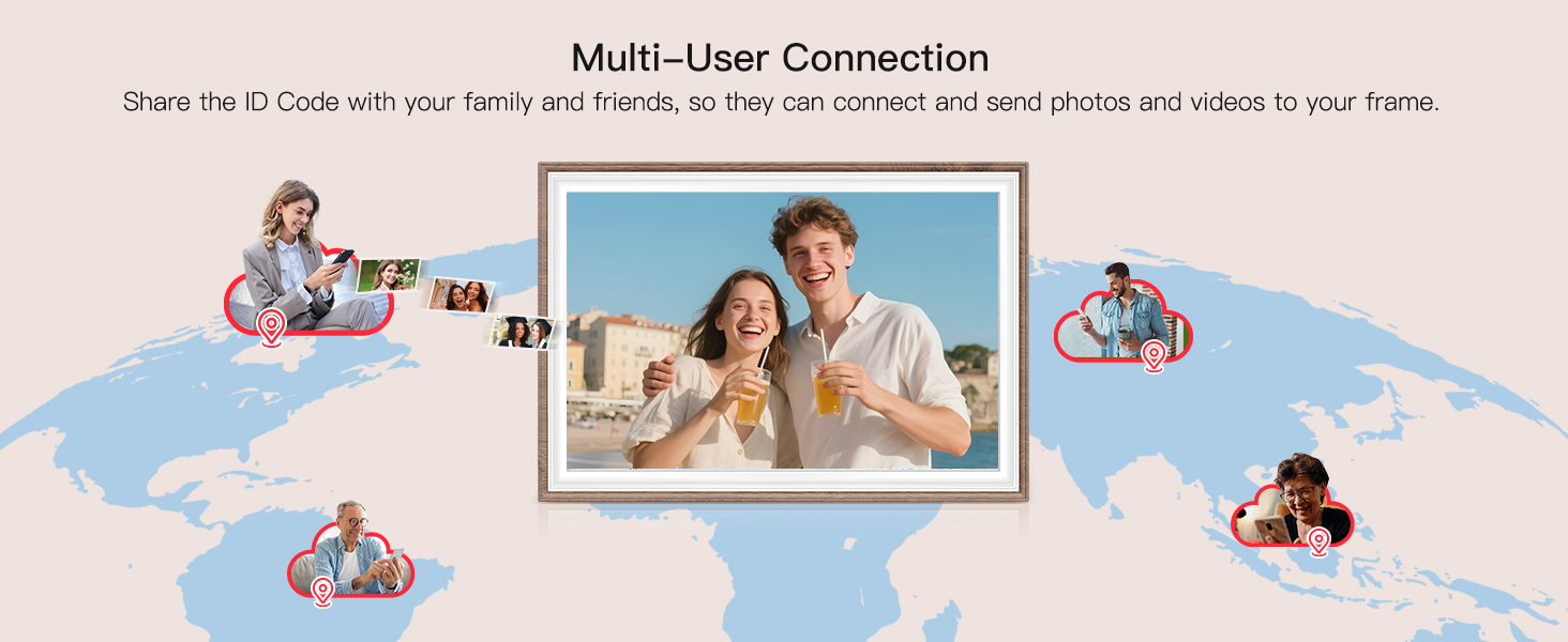 frameo digital frame wifi picture photo video share moment from phone