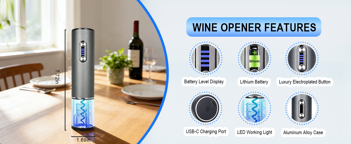 electric wine opener rechargeable