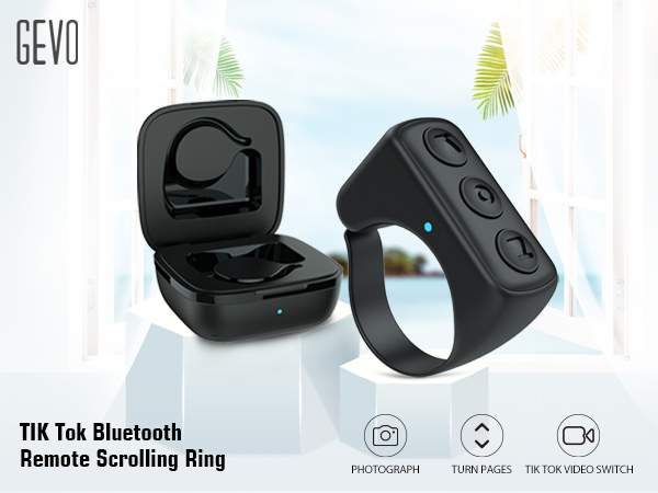 Bluetooth Remote Control Page Turner Ipad Cell Phone Camera Shutter Selfie Button Bluetooth Ring
