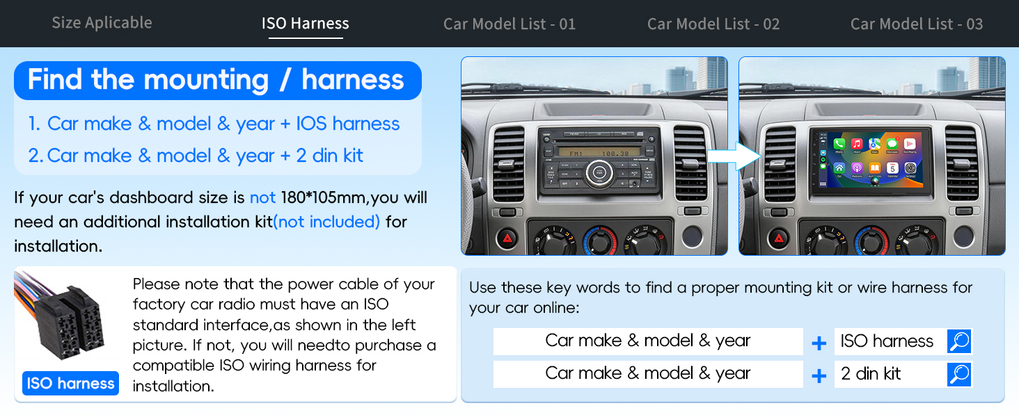 7 inch double din car stereo