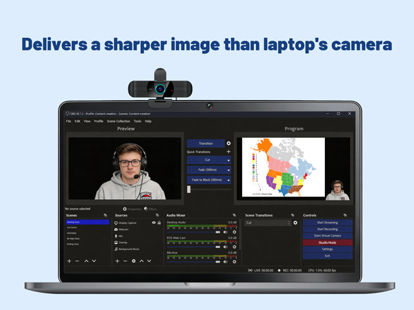 4k usb-c webcam for content creation