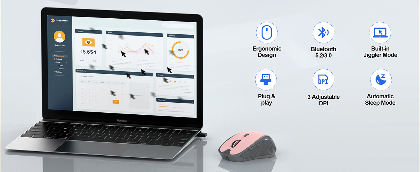 Wireless Mouse for MacBook Air