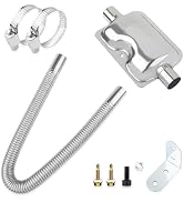 25mm/0.98" Diesel Heater Exhaust Pipe with Silencer Muffler,Stainless Steel Pipe for Car Modified...