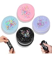 4PCS Cookie Shape Sensory Tool with Solid Squish, Stress Relief Squishy Tool, Anxiety and Relaxat...