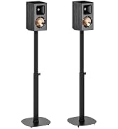 Pegzone Premium Speaker Stands Pair for Surround Sound, 22lbs Capacity, Black