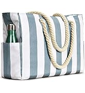 Beach Bags for Women, Pool Bag Waterproof Sandproof Beach Bag Large Capacity Beach Swim Bag with ...