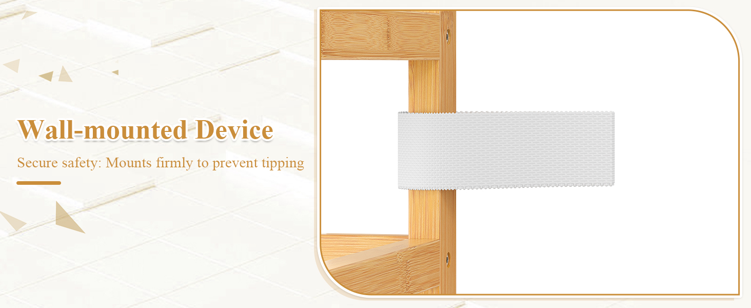 FOTOSOK 6-Tier Bamboo Shelf