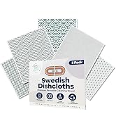 DECEE Swedish Dishcloths (Monochrome), 5 Pack Reusable Paper Towels, Non-Scratch Swedish Dish Tow...