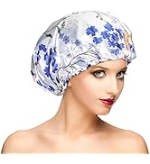 Shower Cap, Adjustable Shower Caps for Women, Extra Large Upgrade Double Waterproof Layers Hair C...